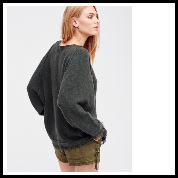 FREE PEOPLE V-NECK PULLOVER TUNIC SWEATER - Picture 4 of 8